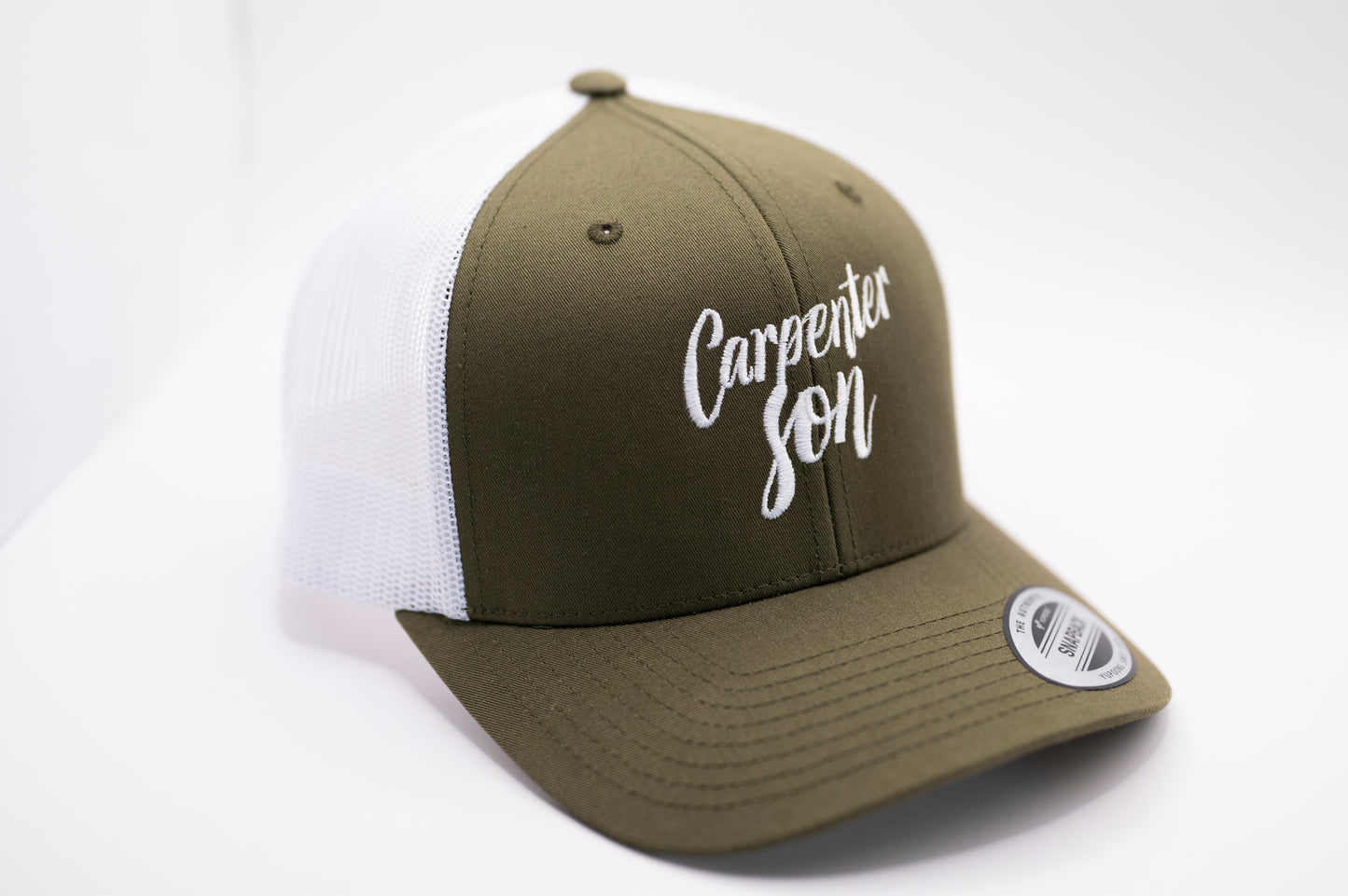 Retro TRUCKER CAP oliv / white