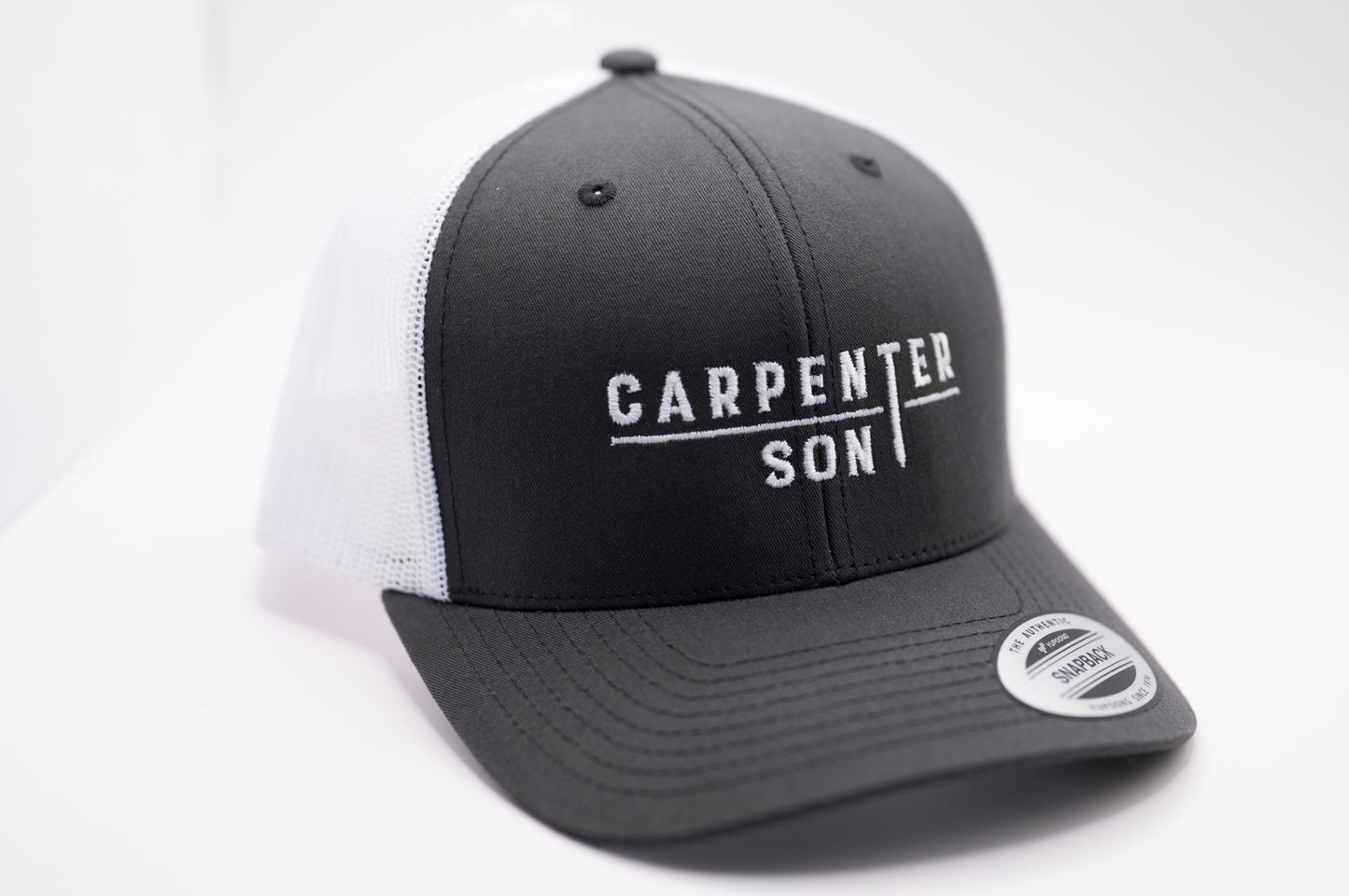 Retro TRUCKER CAP grau/ weiss