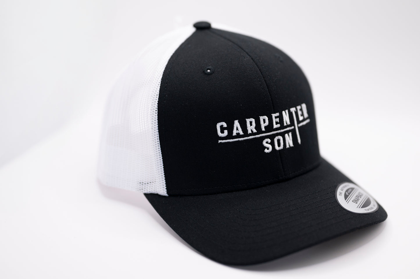 Retro TRUCKER CAP schwarz/ Weiss