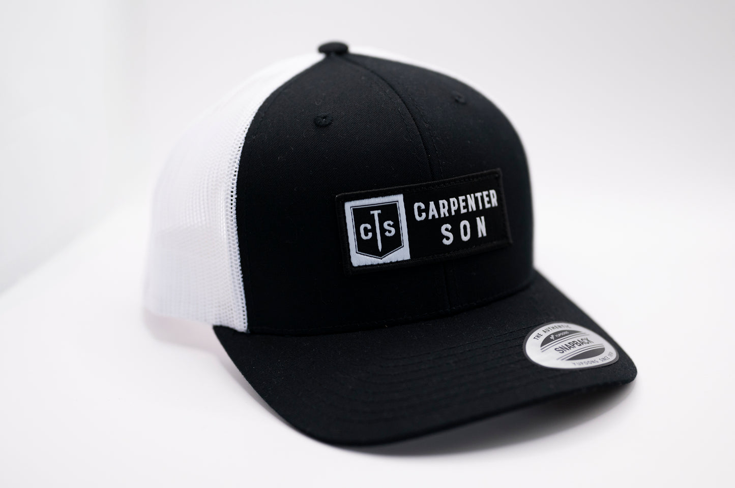 Retro TRUCKER CAP schwarz/ Weiss BADGE