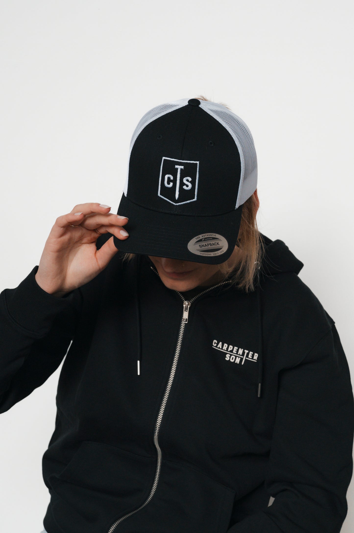 Retro TRUCKER CAP schwarz/ Weiss BANNER