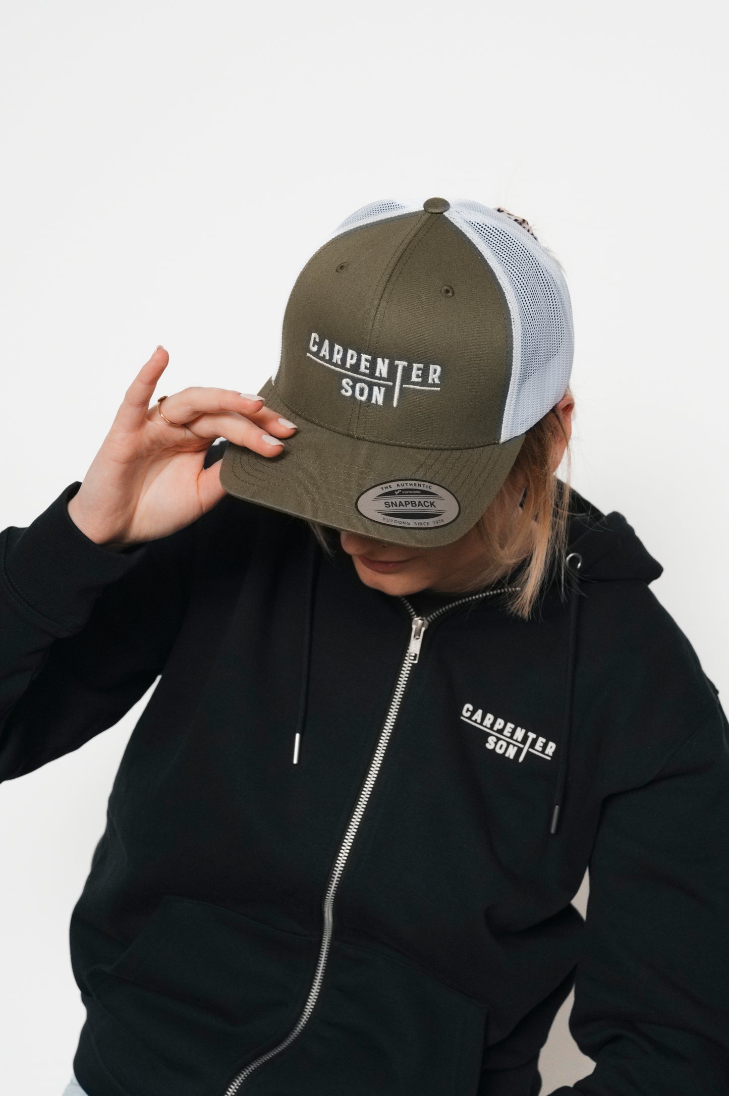 Retro TRUCKER CAP oliv / white ORIGINAL